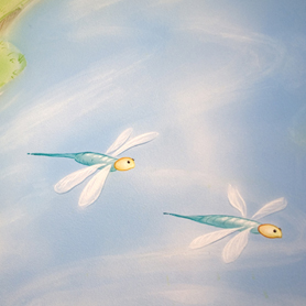 Child's room mural Dragonflies